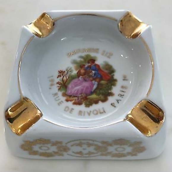 PARFUMERIE LIZ PORCELAINE DE LIMOGES ASHTRAY - Picture 4 of 15